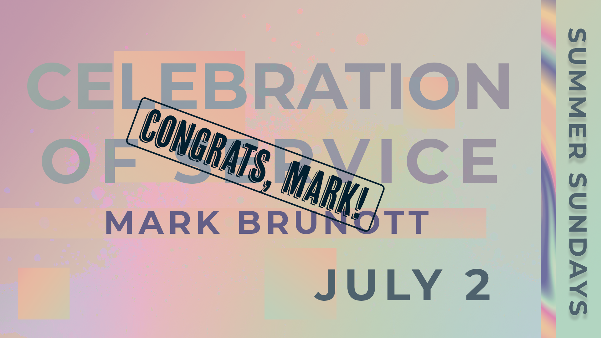 Congrats, Mark!