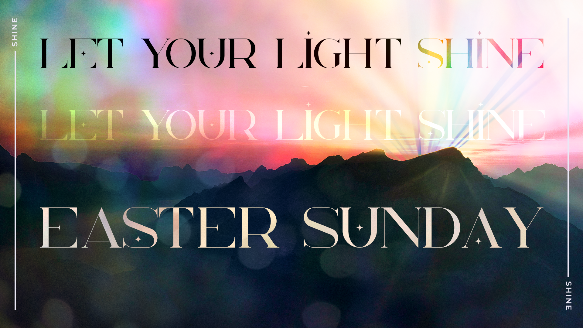 Easter graphic: Let your light shine, Easter Sunday