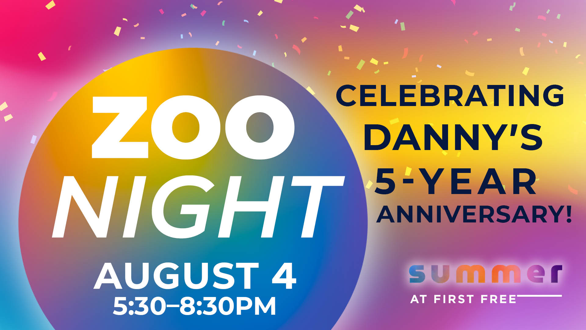 Zoo Night: Celebrating Danny's 5-year anniversary