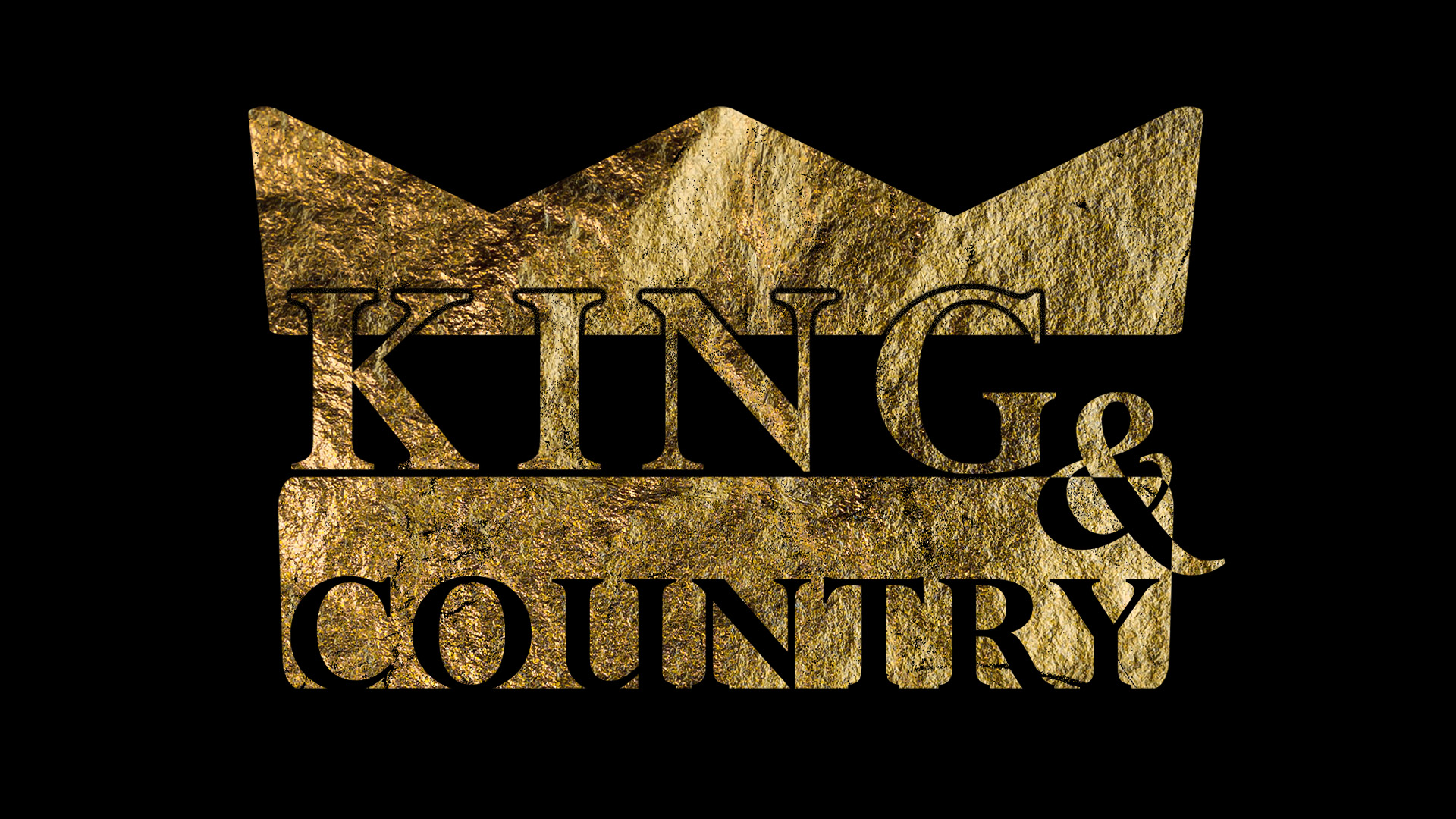 King and Country graphic-Gold crown on black